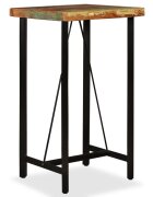 vidaXL Бар маса регенерирано дърво масив 60x60x107 см