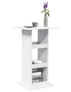 vidaXL Бар маса с рафт бяла 60x60x102 см инженерно дърво