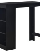 vidaXL Бар маса с рафт черна 110x50x103 см