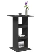 vidaXL Бар маса с рафт черна 60x60x102 см инженерно дърво
