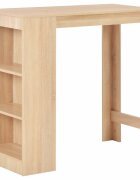 vidaXL Бар маса с рафт дъб 110x50x103 см