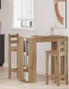 vidaXL Бар маса с рафт дъб артизан 102x50x1035 см инженерно дърво