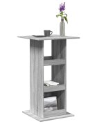 vidaXL Бар маса с рафт сив сонома 60x60x102 см инженерно дърво