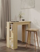 vidaXL Бар маса с рафт сонома дъб 102x50x1035 см инженерно дърво
