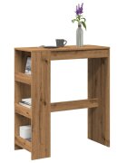 vidaXL Бар маса с рафтове дъб артизан 90x40x1035 см инженерно дърво