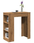 vidaXL Бар маса с рафтове дъб артизан 95x47x1035 см инженерно дърво