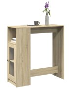 vidaXL Бар маса с рафтове дъб сонома 101x40x1035 см инженерно дърво
