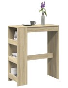 vidaXL Бар маса с рафтове дъб сонома 90x40x1035 см инженерно дърво