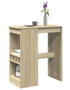 vidaXL Бар маса с рафтове дъб сонома 90x475x1035 см инженерно дърво