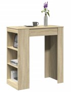 vidaXL Бар маса с рафтове дъб сонома 95x47x1035 см инженерно дърво