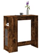 vidaXL Бар маса с рафтове опушен дъб 101x40x1035см инженерно дърво