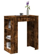 vidaXL Бар маса с рафтове опушен дъб 95x47x1035 см инженерно дърво