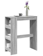 vidaXL Бар маса с рафтове сив сонома 90x40x1035 см инженерно дърво