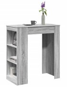 vidaXL Бар маса с рафтове сив сонома 95x47x1035 см инженерно дърво
