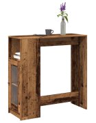 vidaXL Бар маса с рафтове старо дърво 101x40x1035 см инженерно дърво