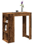 vidaXL Бар маса с рафтове старо дърво 102x50x1035 см инженерно дърво