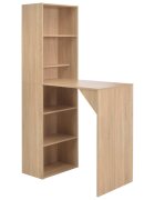 vidaXL Бар маса с шкаф дъб 115x59x200 см