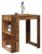 vidaXL Бар маса старо дърво 102x70x1035 см инженерно дърво