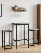 vidaXL Бар стол 2 бр. Сив Сонома 40 x 32 x 64 см Инженерна дървесина