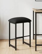 vidaXL Бар стол Черно 40 x 32 x 64 см Инженерна дървесина