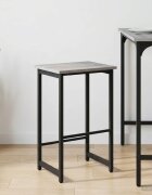 vidaXL Бар стол Сив Сонома 40 x 32 x 64 см Инженерна дървесина