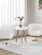 vidaXL Бар столове 2 бр бели изкуствена кожа