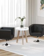 vidaXL Бар столове 2 броя изкуствена кожа черни