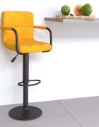 vidaXL Бар табуретка горчица жълто кадифе