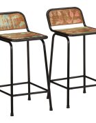 vidaXL Бар табуретки 2 бр 46x355x80 см регенерирана дървесина