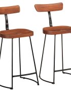 vidaXL Бар табуретки 2 бр 49x43x88 см мангово масив дърво