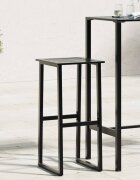 vidaXL Бар табуретки 2 бр черни 38x38x80 см прахово боядисана стомана