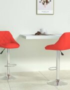 vidaXL Бар табуретки 2 бр червени изкуствена кожа