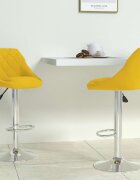 vidaXL Бар табуретки 2 бр горчица кадифе
