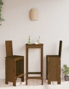 vidaXL Бар табуретки 2 бр меденокафяви 40x42x120 см бор масив