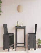 vidaXL Бар табуретки 2 бр сиви 40x42x120 см борово дърво масив