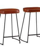 vidaXL Бар табуретки 2 бр тъмнокафяви 41x29x62 см