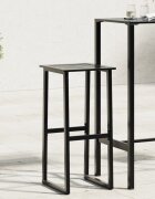 vidaXL Бар табуретки 4 бр черни 38x38x80 см прахово боядисана стомана