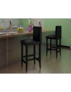 vidaXL Бар табуретки 6 бр черни изкуствена кожа