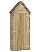 vidaXL Барака за инструменти с врата 695x32x178 см импрегниран бор