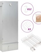 vidaXL Барбекю пещ димогенератор за студено пушене поцинкована стомана