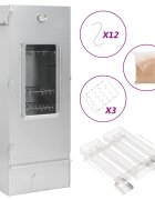 vidaXL Барбекю пещ димогенератор за студено пушене поцинкована стомана