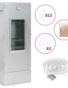 vidaXL Барбекю пещ димогенератор за студено пушене поцинкована стомана