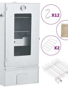 vidaXL Барбекю пещ димогенератор за студено пушене поцинкована стомана