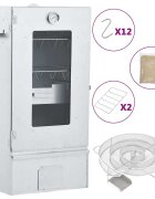 vidaXL Барбекю пещ димогенератор за студено пушене поцинкована стомана