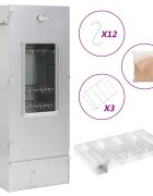 vidaXL Барбекю пещ димогенератор за студено пушене поцинкована стомана