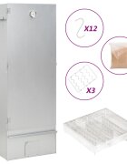 vidaXL Барбекю пещ димогенератор за студено пушене поцинкована стомана