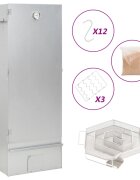 vidaXL Барбекю пещ димогенератор за студено пушене поцинкована стомана