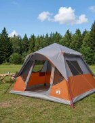 vidaXL Бърза палатка с покрив Сив и оранжев 305 x 275 x 190 см