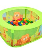 vidaXL Басейн с топки с 50 топки за деца 75x75x32 см