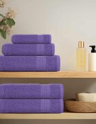 vidaXL Bath Towels 2 pcs Purple 100x150 cm 360 gsm 100% Cotton - Untranslated